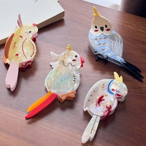 Cute Acetate Parrot Bird Hair Claw Clip Cute Cartoon Animal Pattern Non-Slip Hair Clips Daily Fashion Versatile Hair Accessories For Women
