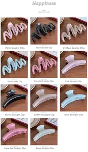 Détail de pinces à cheveux ondulées colorées avec motifs de coutures blanches