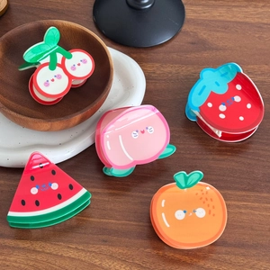 Süße Cartoon Obst Haarklammer Für Damen Kinder Acetat Erdbeere Wassermelone Design Rutschfeste Shark Clip Haarschmuck