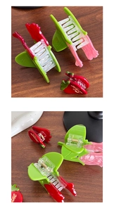 Détails de la pince à cheveux fraise et pince tulipe avec une finition brillante