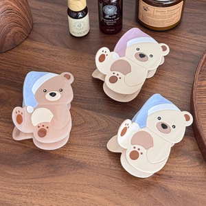 Simpatica Molletta per Capelli in Acetato a Forma di Orso per Donna Stile Coreano Orsetto Che Dorme Fatto a Mano