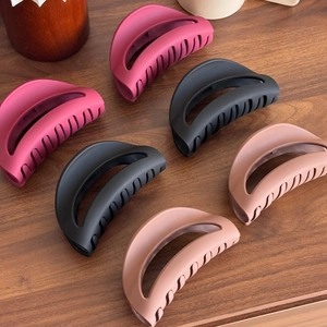 Large Matte Hair Claw Clip Minimalist Geometric Shark Clip Non Slip Soft Touch Hairpin For Thick Hair High Ponytail Women Accessories