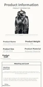 Details zum Schal mit Kuhmuster, 220g Polyestergewebe und Fransen am Saum