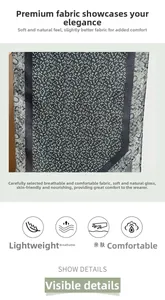 Close-up of soft floral pattern scarf with breathable and skin-friendly velvet texture