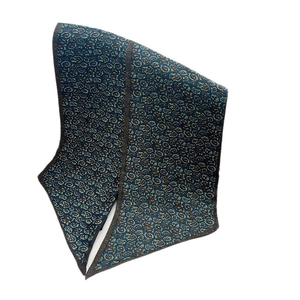 Écharpe étroite à motif cachemire vintage français avec pointes double face