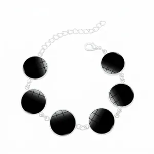 Vintage Time Gem Link Bracelet With Handmade Glass And Alloy Chain Adjustable Round Bracelet Fashion Jewelry Gift