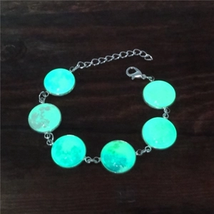 Luminous moon charm bracelet for women with glowing galaxy pendants and adjustable chain
