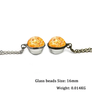 Détails du pendentif planète en verre de 16 mm avec mesures de taille et de poids