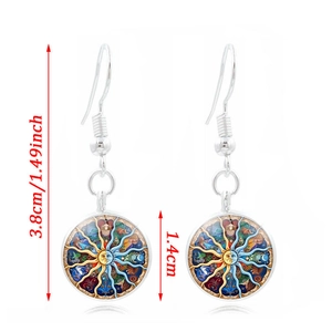 Parure de bijoux zodiaque soleil et lune avec boucles d'oreilles style bohème