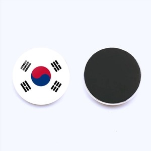 25mm South Korea flag crystal glass magnet for refrigerators and whiteboards decoration