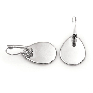 Silver teardrop Van Gogh starry night earrings with lever-back hooks for women
