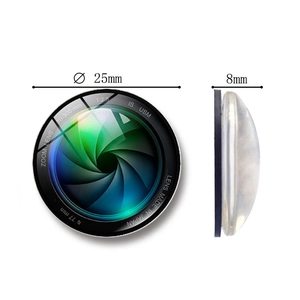 Imán de nevera creativo de cristal de 25mm con diseño de lente de cámara de 8mm