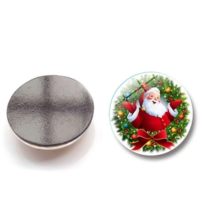 Christmas Santa glass cabochon fridge magnet with magnetic back for home decor