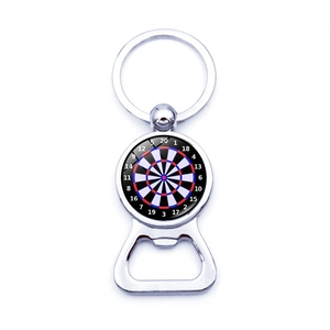 Portachiavi Apribottiglie Bersaglio per Freccette in Metallo Tema Sportivo Lega di Zinco Anello Chiave Apribottiglie Regalo