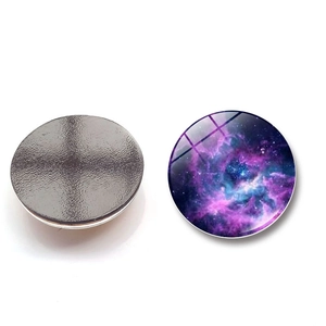 Galaxy nebula glass crystal fridge magnets with front and back magnetic details