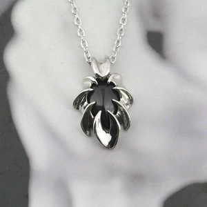 Gothic Eagle Claw Obsidian Pendant Necklace Titanium Steel Punk Rock Jewelry Teardrop Black Stone Necklace For Men Women