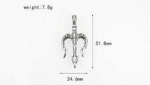 Spécifications du pendentif trident vintage avec gravures tribales pour colliers