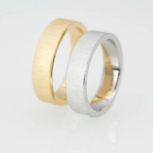 Minimalist Titanium Steel Band Ring Brushed Matte Finish Comfort Fit Stainless Steel Plain Couple Ring Gold Silver Color Unisex Fashion Jewelry