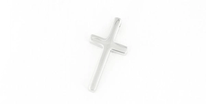 Pendentif croix en acier inoxydable poli avec finition miroir brillante pour colliers