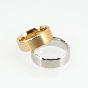 Minimalist Titanium Stainless Steel Brushed Plain Band Ring For Men Women Unisex Simple Matte Polished Fashion Jewelry Gift