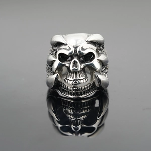 Vintage Roestvrij Staal Schedel Ring Voor Mannen Punk Gothisch Biker Rock Sieraden Heavy Metal Vinger Ring Mode Cadeau