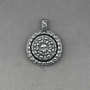 Vintage Titanstahl Totenkopf Ruder Zodiak Anhänger Halskette Für Herren Retro Punk Drehbarer Edelstahl Boxkette Schmuck
