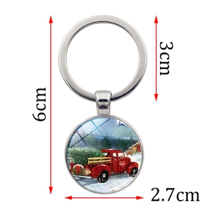 Spécifications de taille du porte-clés en métal avec pendentif de camion de Noël