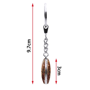 Porte-clés Archange Michel avec pendentif en verre double face et chaîne en argent 9,7cm
