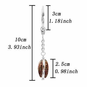 Archangel Michael double-sided rotating metal keychain with detailed dimensions