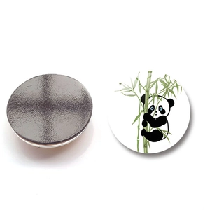 Cute panda glass magnet for refrigerator and whiteboard home decor 30mm