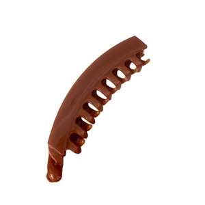 Eleganter schokoladenbrauner Haarklammer-Haarclip im minimalistischen Harz-Design groß