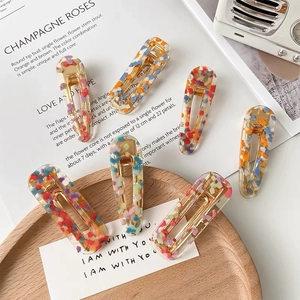 Mode Acetat Haarspangen Gelee Bonbonfarbe Wassertropfen Entenschnabel Seitenclips Haarschmuck Für Frauen Mädchen