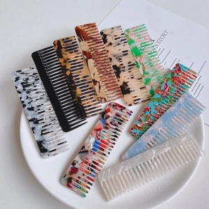 Mini Peigne à Cheveux Portable en Acétate de Cellulose Peigne de Coiffure Mode Coréenne Antistatique Marbre Léopard Écaille de Tortue Outil de Coiffage pour Femmes