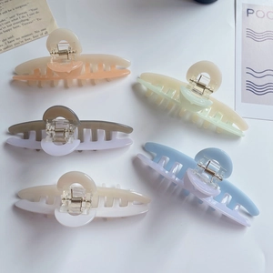 Lot de pinces à cheveux en acétate crème française aux couleurs élégantes pour femmes