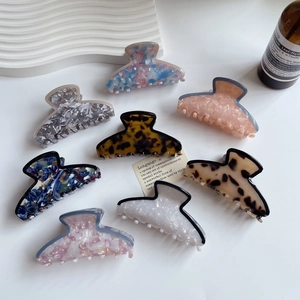 Mollette per Capelli in Acetato Fatte a Mano per Donna Retro Marmo Leopardo Giuntura Grandi Molle per Capelli Accessori