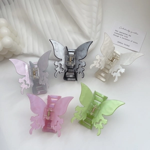 Elegant Butterfly Hair Claw Clip Acrylic Acetate Look Fairy Style Hair Accessories For Women Girls Fashion Hair Clamp