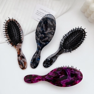 Marble Texture Acetate Air Cushion Comb Anti Static Scalp Massage Hairbrush Elegant Hair Styling Tool For Women Daily