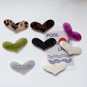 Fermaglio per Capelli in Acetato a Forma di Cuore alla Moda Con Scritta in Rilievo in Strass Accessorio per Capelli Stile Y2K per Donna Ragazze