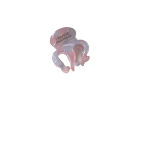 Pink and purple marble acetate small hair claw clip with France Handmade lettering