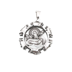 Steampunk Silber Mechanik Getriebe Halskette Anhänger mit Totenkopf Design