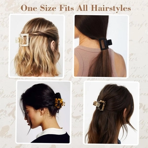Pinces à cheveux en acétate à motifs léopard et marbre pour divers styles de coiffure