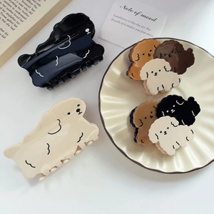 Schattige Cartoon Hond Acetaat Haarklem Poedel Vorm Haarspeld Voor Vrouwen Meisjes Elegante Dagelijkse Styling Haaraccessoires