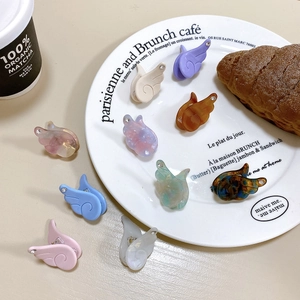 Petite Pince à Cheveux en Acétate Avec Strass Forme d'Ailes d'Ange Mini Barrettes à Cheveux Pince Latérale pour Femmes