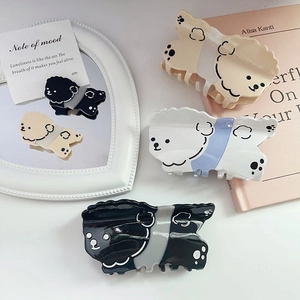 Pinces à Cheveux en Acétate en Forme de Chien de Dessin Animé Design Fait Main pour Femmes et Filles Accessoires de Coiffure