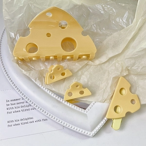 Mollelette per Capelli Carine a Forma di Formaggio Resina Design Fori Irregolari Forcine Ragazze Accessori per Capelli