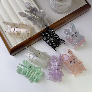 Süße Hasen-Haarklammern in verschiedenen Farben mit Strass für elegantes Styling