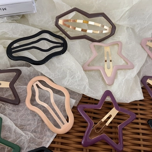 Set de barrettes à cheveux colorées en forme d'étoile et de vagues pour filles