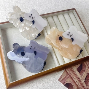Handmade Koala Shape Acetate Hair Claw For Women Marble Pattern Animal Shark Clip Niche Hair Accessories Hairpin