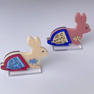 Décoration lapin en acrylique de haute qualité avec design animalier en acétate