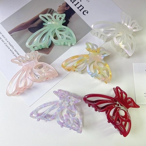Elegant Hollow Butterfly Acetate Hair Claw Elegant Styling Large Shark Clip For Women Girls Fashion Daily Hair Accessories